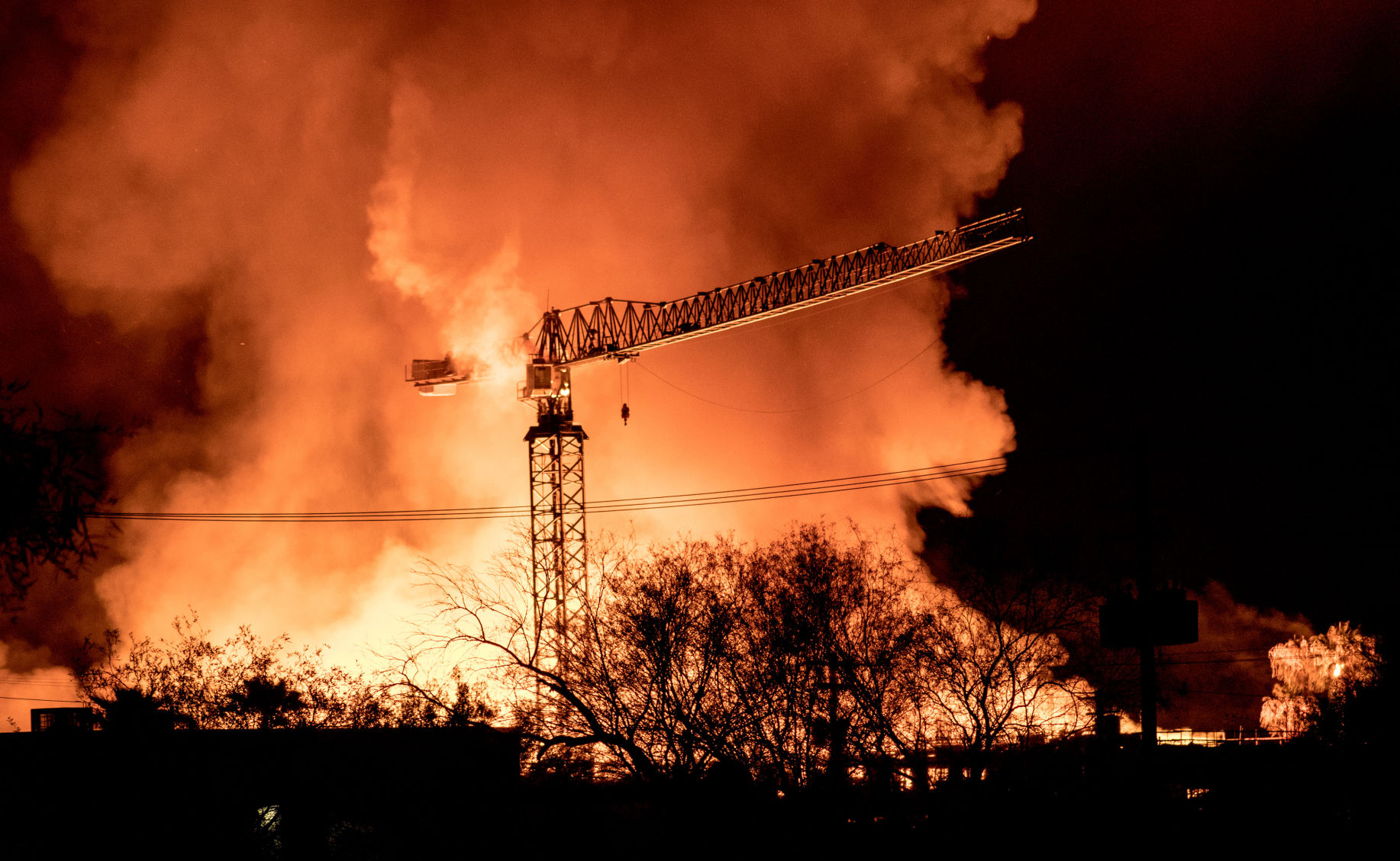Two-alarm fire at The Mark